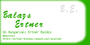 balazs ertner business card